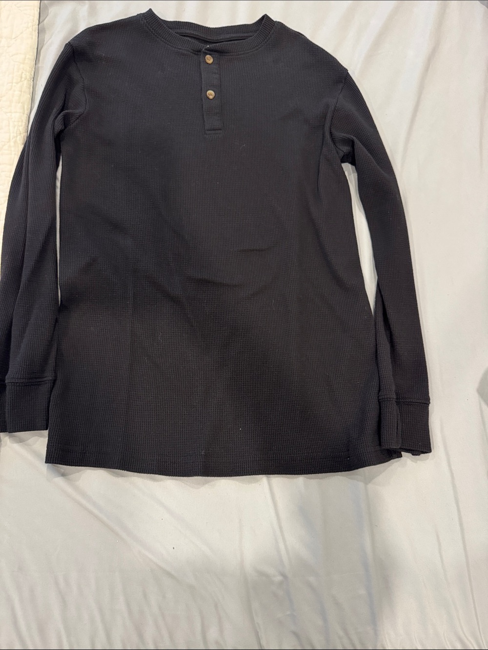 Black Thermal Henley Long Sleeve Top. Brand The Children’s Place. Size XXL. Used